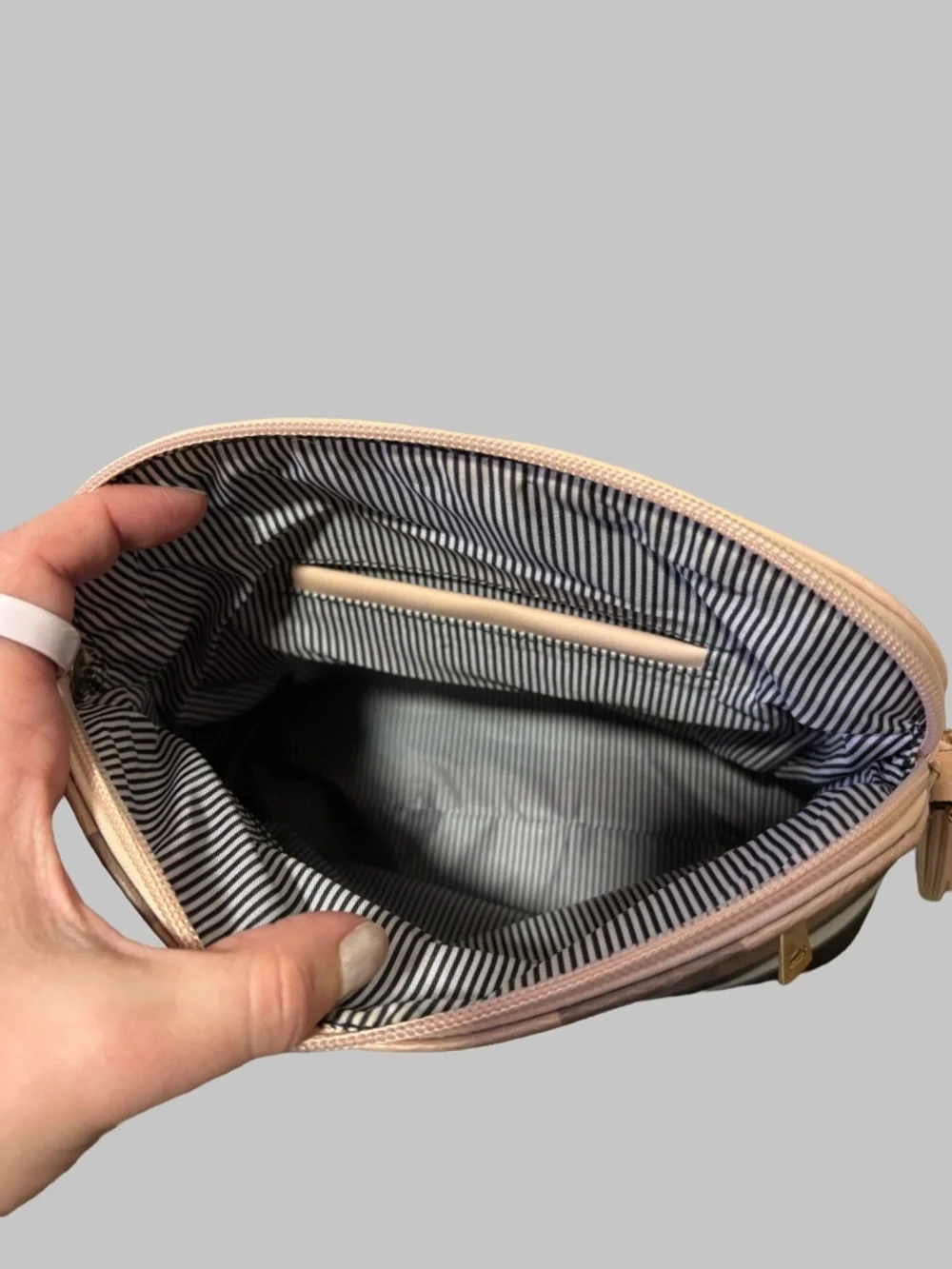 Burberry Blush Pink Crossbody with Signature Stripes and Tassel - Picture 2 of 6